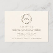 D'accompagnement Carte de réception à la couronne aquarelle | Twig (Devant)
