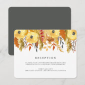 D'accompagnement Carte de réception à l'aquarelle automnale charman (Devant / Derrière)