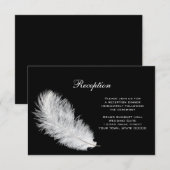 D'accompagnement Carte de réception à plumes blanches (Devant / Derrière)