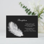 D'accompagnement Carte de réception à plumes blanches (Debout devant)