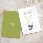 D'accompagnement Carte de réception avec code QR pour mariage sur f