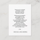 D'accompagnement Carte de réception avec note de remerciement de Pa (Devant)