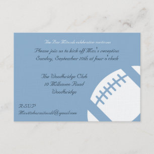 D'accompagnement Carte de réception Bar Mitzvah - Football