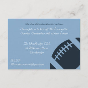 D'accompagnement Carte de réception Bar Mitzvah - Football