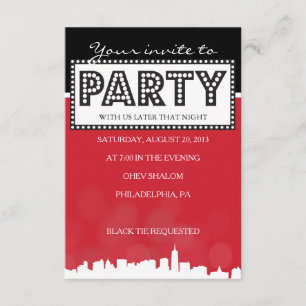D'accompagnement Carte de réception Bat mitzvah CLASSIQUE BROADWAY