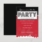 D'accompagnement Carte de réception Bat mitzvah CLASSIQUE BROADWAY  (Devant / Derrière)