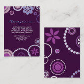 D'accompagnement CARTE DE RÉCEPTION Bat mitzvah KRAZY POLKA DOT Pur (Devant / Derrière)