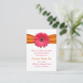D'accompagnement Carte de réception Bat mitzvah rose Gerber Daisy (Debout devant)