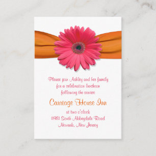 D'accompagnement Carte de réception Bat mitzvah rose Gerber Daisy