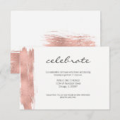 D'accompagnement Carte de réception Bat mitzvah rose Gold (Devant / Derrière)