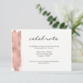 D'accompagnement Carte de réception Bat mitzvah rose Gold (Debout devant)