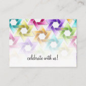 D'accompagnement Carte de réception bat mitzvah Star of David Damas (Devant)