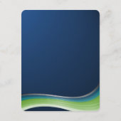 D'accompagnement Carte de réception Blue Green Steel Wave Celebrati (Dos)