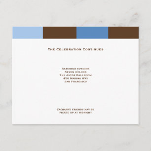 D'accompagnement Carte de réception Brown bleu Zachary