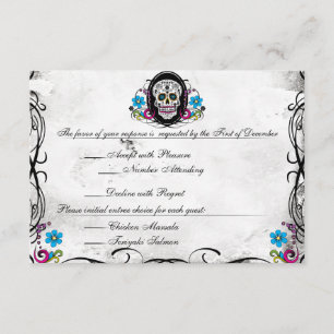 D'accompagnement Carte de réception Calaveras Sugar Skull & Flouris