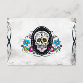 D'accompagnement Carte de réception Calaveras Sugar Skull & Flouris (Dos)