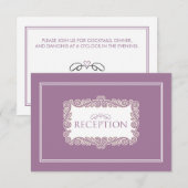 D'accompagnement Carte de réception Charming Heart (violet) (Devant / Derrière)