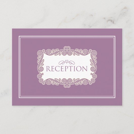 D'accompagnement Carte de réception Charming Heart (violet) (Devant)