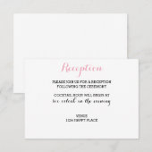 D'accompagnement Carte de réception chic (Devant / Derrière)