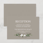 D'accompagnement Carte de réception Couronne florale - taupe (Devant / Derrière)