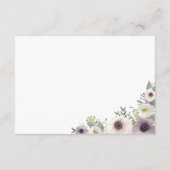 D'accompagnement Carte de réception de bouquet d'anémones (Dos)