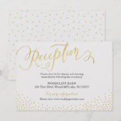 D'accompagnement Carte de réception de calligraphie à paillettes do (Devant / Derrière)