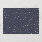 D'accompagnement Carte de réception de calligraphie pailletée or gl (Dos)