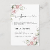 D'accompagnement Carte de réception de cérémonie de mariage aux ros (Devant)