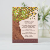 D'accompagnement Carte de réception de feuilles de cœur d'arbre d'a (Debout devant)