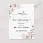 D'accompagnement Carte de réception de la cérémonie de Mariage Rose (Devant)