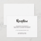 D'accompagnement Carte de réception de mariage à calligraphie avec  (Devant / Derrière)