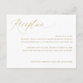 D'accompagnement Carte de réception de mariage à calligraphie éléga (Devant)