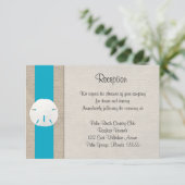 D'accompagnement Carte de réception de mariage à la plage de Sand D (Debout devant)