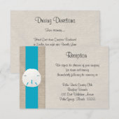 D'accompagnement Carte de réception de mariage à la plage Sand Doll (Devant / Derrière)