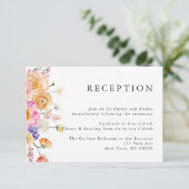 D'accompagnement Carte de réception de mariage à l'aquarelle floral (Debout devant)