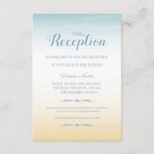 D'accompagnement Carte De Réception De Mariage À Thème Balnéaire