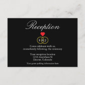 D'accompagnement Carte de réception de mariage Anneaux entrelacés (Devant)