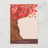 D'accompagnement Carte de réception de mariage au chêne d'amour d'a (Dos)