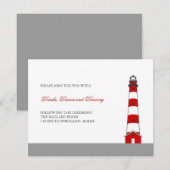 D'accompagnement Carte de réception de mariage au phare (Devant / Derrière)