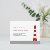 D'accompagnement Carte de réception de mariage au phare (Debout devant)
