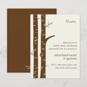 D'accompagnement Carte de Réception de Mariage aux Bouleaux - Amand (Devant / Derrière)