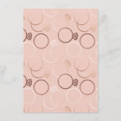 D'accompagnement Carte de réception de mariage avec anneaux d'or Ro (Dos)