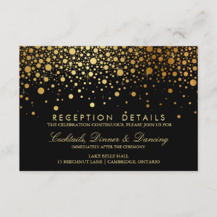 D'accompagnement Carte de réception de mariage avec confettis en fe
