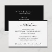 D'accompagnement Carte de Réception de Mariage avec Ordre Succinct  (Devant / Derrière)