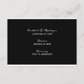 D'accompagnement Carte de Réception de Mariage avec Ordre Succinct  (Dos)