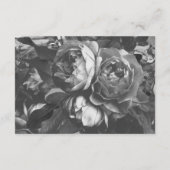 D'accompagnement Carte de réception de mariage Black Gold Rose Bouq (Dos)