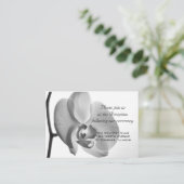 D'accompagnement Carte de réception de mariage blanc orchidée (Debout devant)