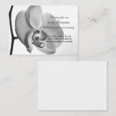 D'accompagnement Carte de réception de mariage blanc orchidée (Devant / Derrière)
