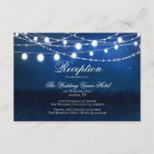 D'accompagnement Carte de réception de mariage Blue Night & Silver (Devant)