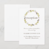 D'accompagnement Carte de réception de mariage boisé (Devant / Derrière)